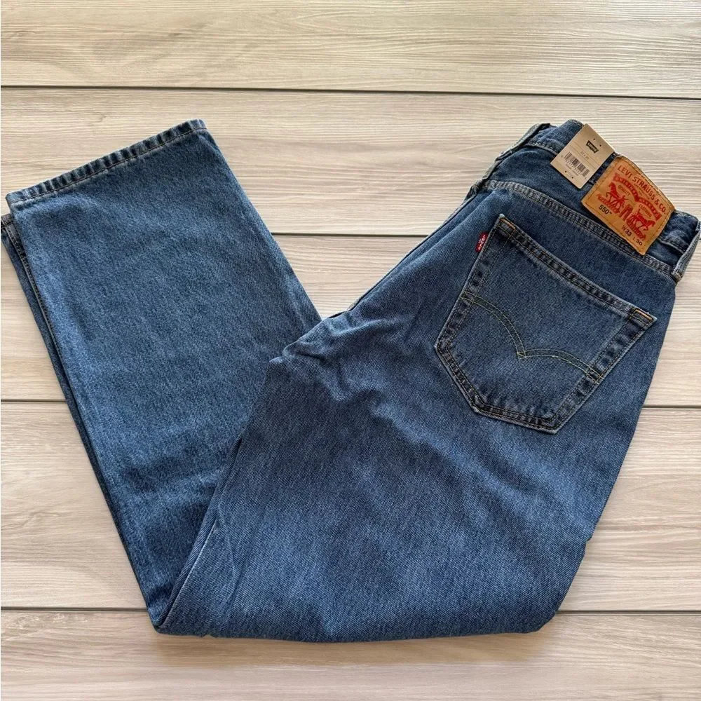 Levi's Mens 550 Relaxed Jeans Blue 33x30 NWT IN PACKAGE